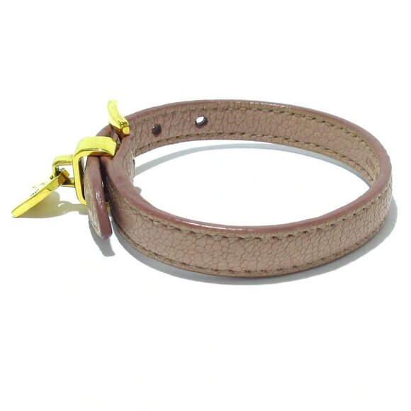 Auth miu miu - Pink Gold Leather Hardware Bracelet - Picture 4 of 6
